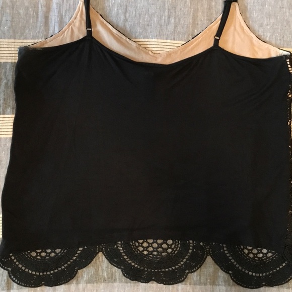 INC Black Lace Spaghetti Strap Top - Picture 5 of 8